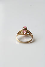 10K Yellow Gold Pink Marquise Stone Ring | Size 6