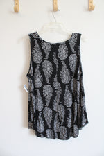 Old Navy Black and White Floral Dress | XL