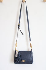 NEW Michael Kors Jet Set Blue Pebble Leather Crossbody Bag