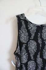 Old Navy Black and White Floral Dress | XL