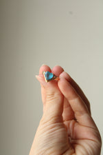 Aquamarine Blue Topaz Heart Stone 10K Yellow Gold Heart Ring | Size 5