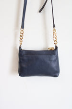 NEW Michael Kors Jet Set Blue Pebble Leather Crossbody Bag
