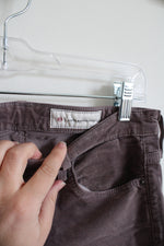 Anthropologie Slim Straight The Stevie Ankle Brown Corduroy Pants | 28R