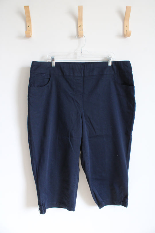 NEW Napa Valley Navy Capri Pants | 18W