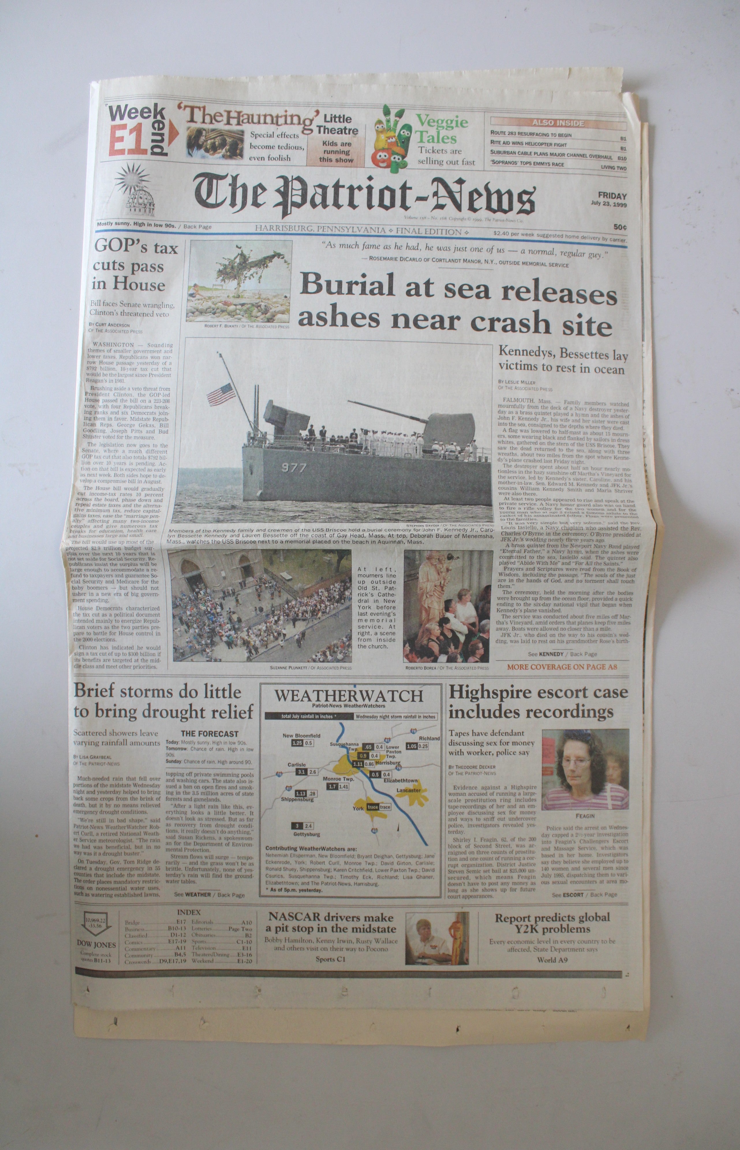 The Patriot News Collection Of Newspapers About JFK Jr.'s Accident & Death