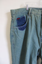 NEW FUBU Vintage Patchwork Embroidered Jeans | 48X34