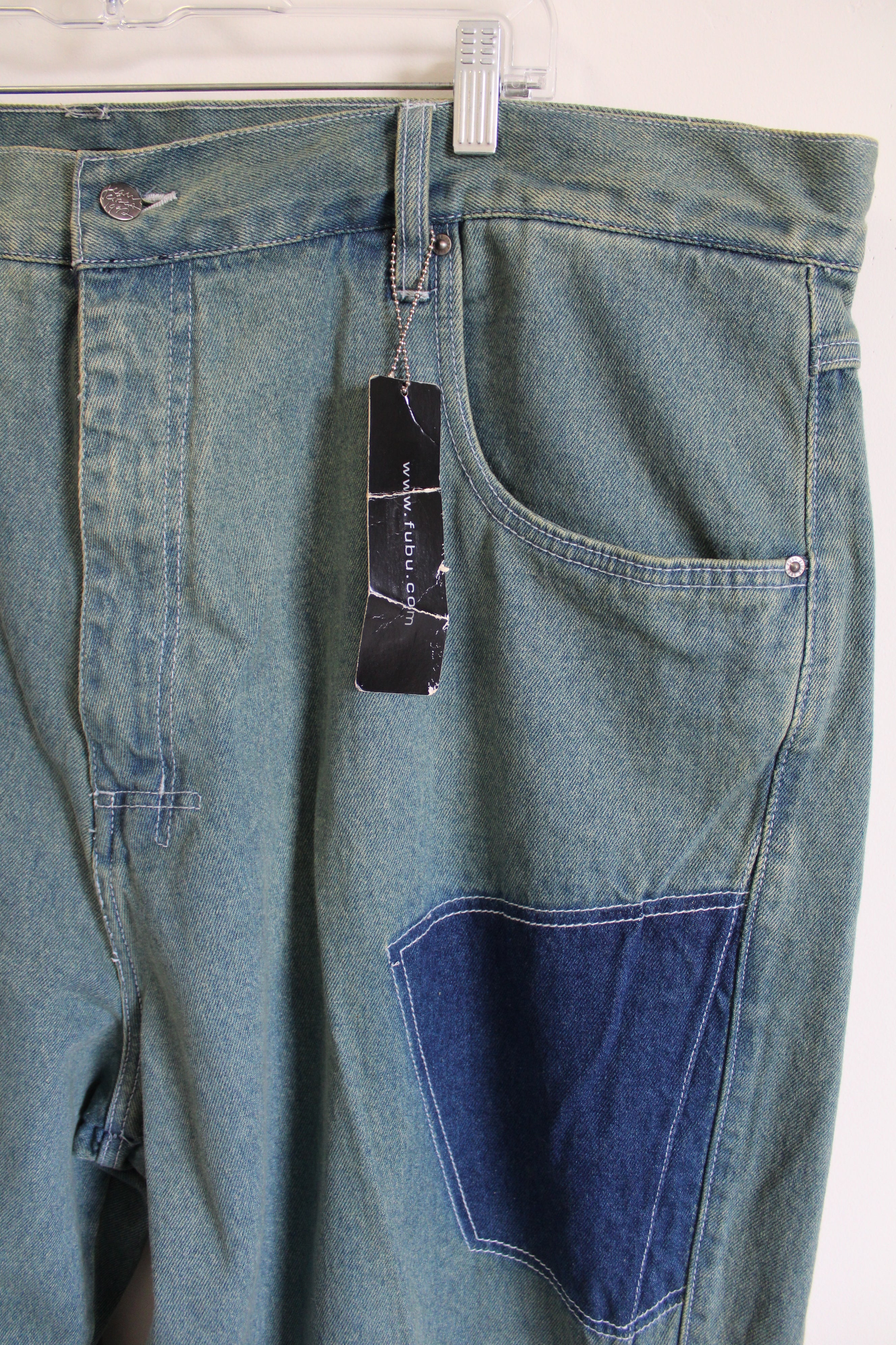 New Fubu Vintage Patchwork Embroidered Jeans | 48x34, image size:2656x3984