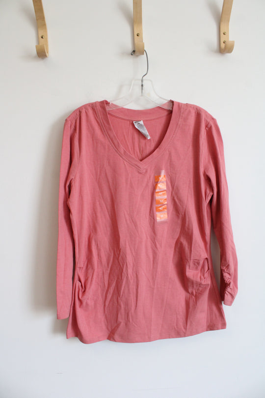 RBX Peach Cotton Long-Sleeved Top | M