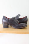 Bed | Stu Black Leather Oxford Mary Jane Heel Shoes | Size 7.5