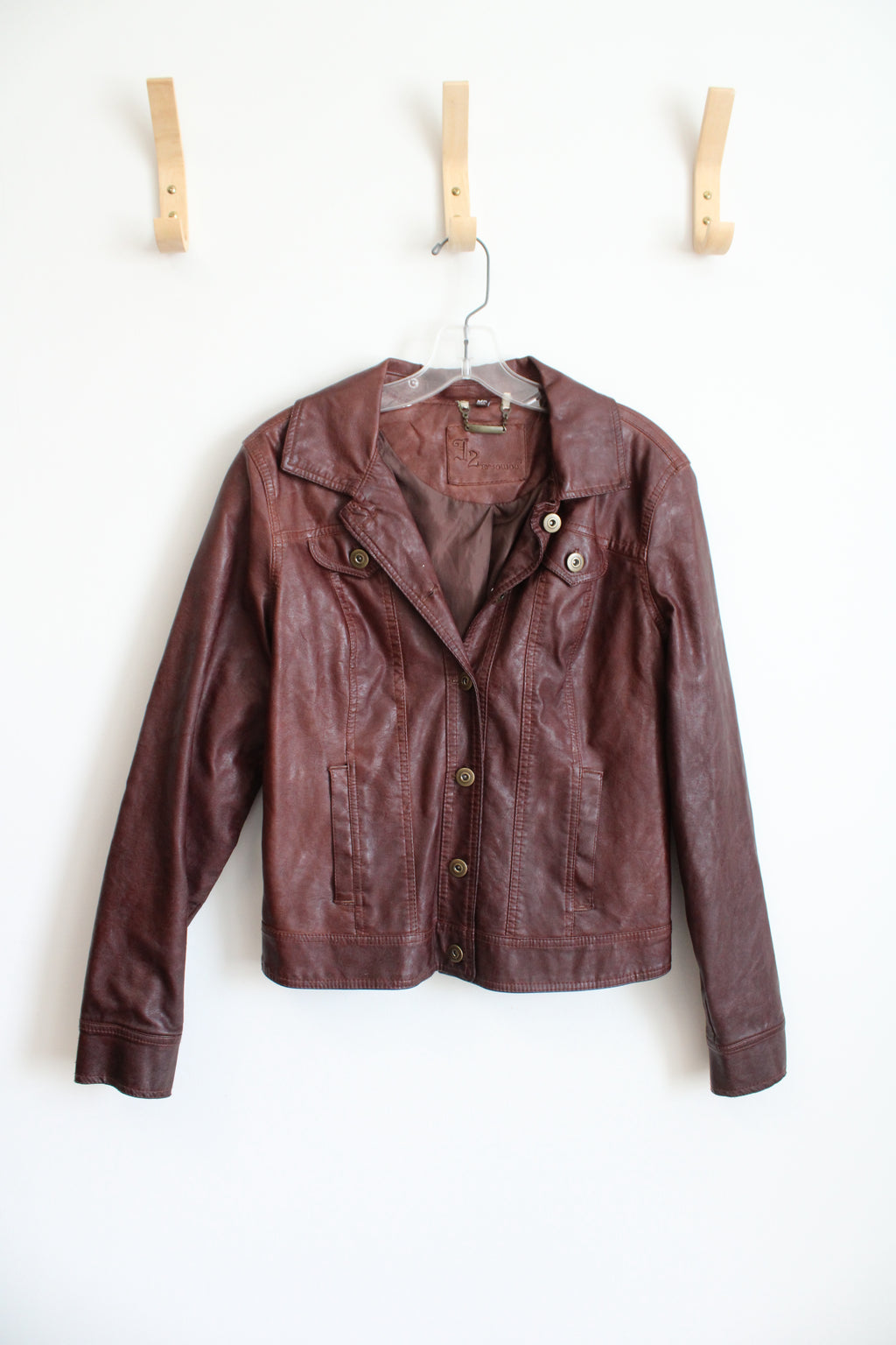 Jou Jou Red Leather Jacket | M