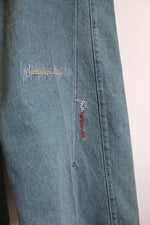 NEW FUBU Vintage Patchwork Embroidered Jeans | 48X34
