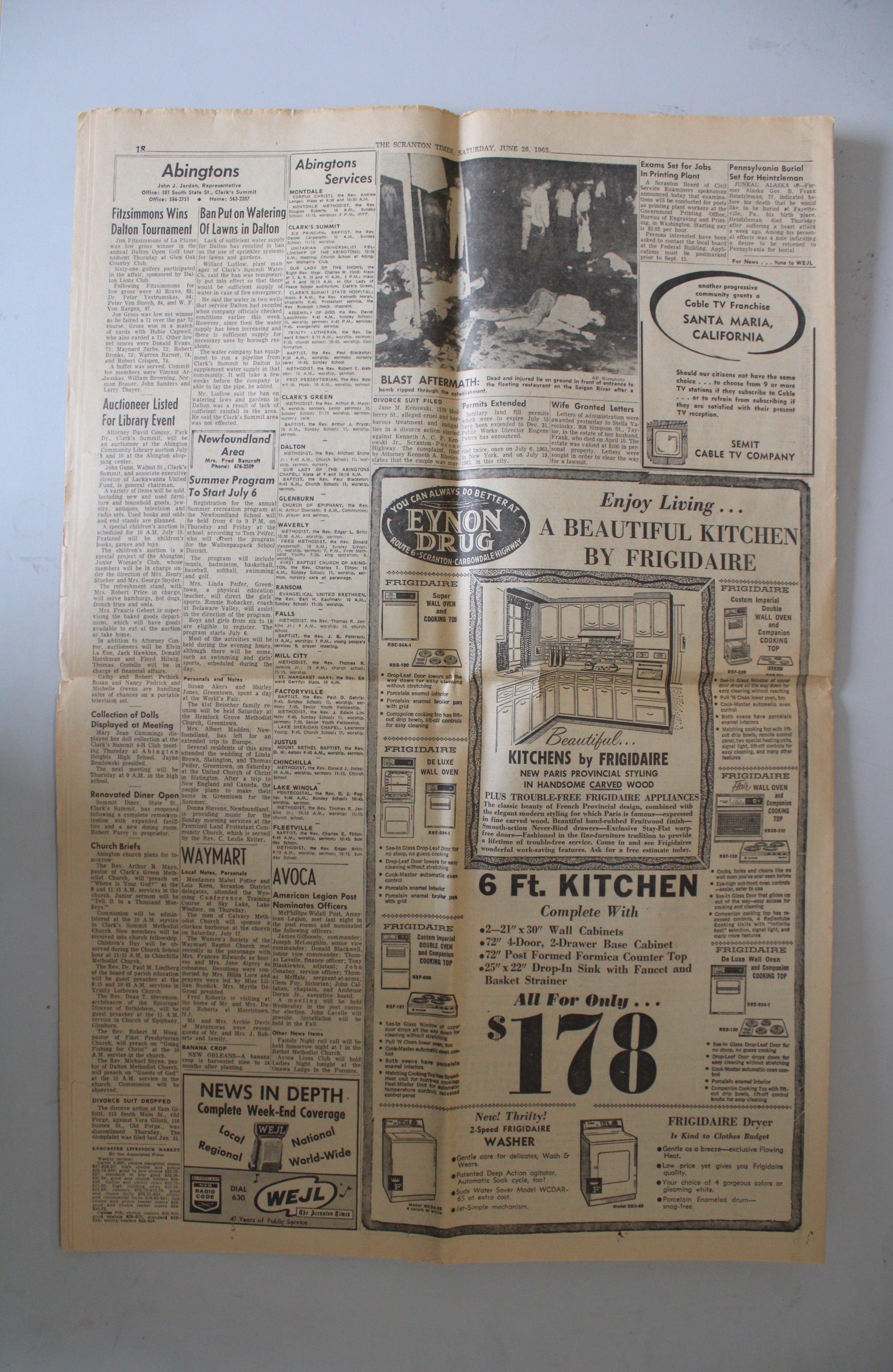 The Patriot News June 26, 1965 Vietnam War Newspaper