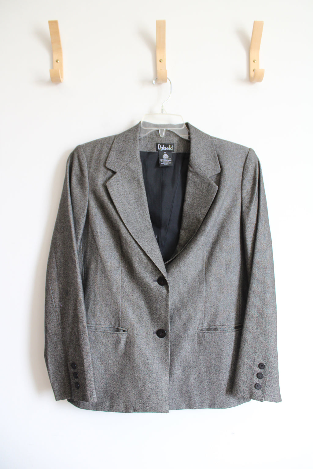 Rafaella Gray Herringbone Wool Blazer | 12
