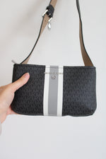 Micahel Kors Gray Black Monogram Belt Bag | L/XL