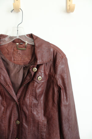 Jou Jou Red Leather Jacket | M