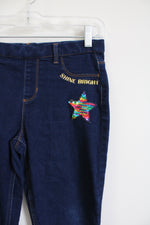 Wonder Nation Shine Bright Sequined Jegging Jeans | Youth XXL (18)