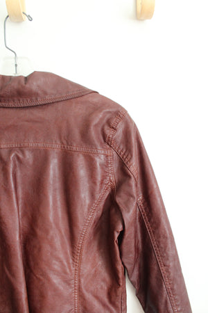 Jou Jou Red Leather Jacket | M