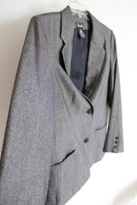 Rafaella Gray Herringbone Wool Blazer | 12