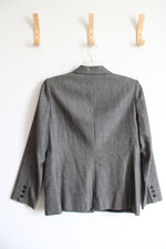 Rafaella Gray Herringbone Wool Blazer | 12