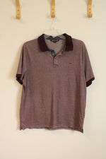 Michael Kors Marled Burgundy Polo Shirt | L