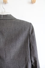 Rafaella Gray Herringbone Wool Blazer | 12
