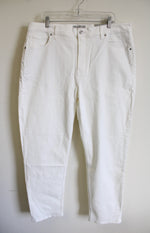 NEW Everlane The Cheeky Jean High Rise Low Stretch White Denim Jeans | 35 Tall