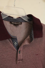Michael Kors Marled Burgundy Polo Shirt | L