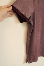 Michael Kors Marled Burgundy Polo Shirt | L