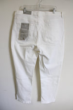 NEW Everlane The Cheeky Jean High Rise Low Stretch White Denim Jeans | 35 Tall