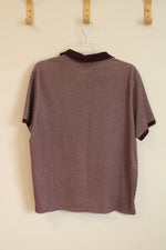 Michael Kors Marled Burgundy Polo Shirt | L