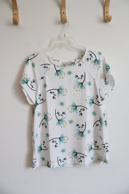 Ann Taylor Loft Floral Polyester Blouse | S