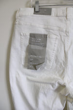 NEW Everlane The Cheeky Jean High Rise Low Stretch White Denim Jeans | 35 Tall
