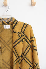 Andrea Jovine Long Gold & Black Cardigan | L