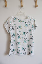 Ann Taylor Loft Floral Polyester Blouse | S