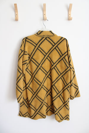 Andrea Jovine Long Gold & Black Cardigan | L