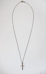 Sterling Silver Cross Twist Pendant Necklace