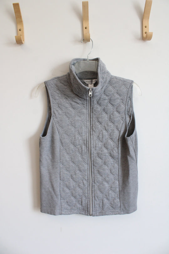 Christopher & Banks Gray Sleeveless Vest | PS