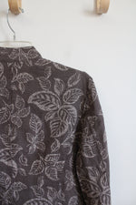 Charter Club Brown Patterned Jacket | L