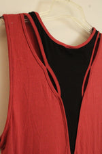 NEW Harley Davidson Dark Coral Tank with Rhinestone Logo and Cutout Back | XL