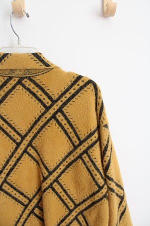 Andrea Jovine Long Gold & Black Cardigan | L
