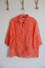 Salon Studio Peach Rayon Collared T-Shirt | XL