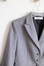 Tahari ASL Black & White Houndstooth Blazer | 8P