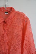 Salon Studio Peach Rayon Collared T-Shirt | XL