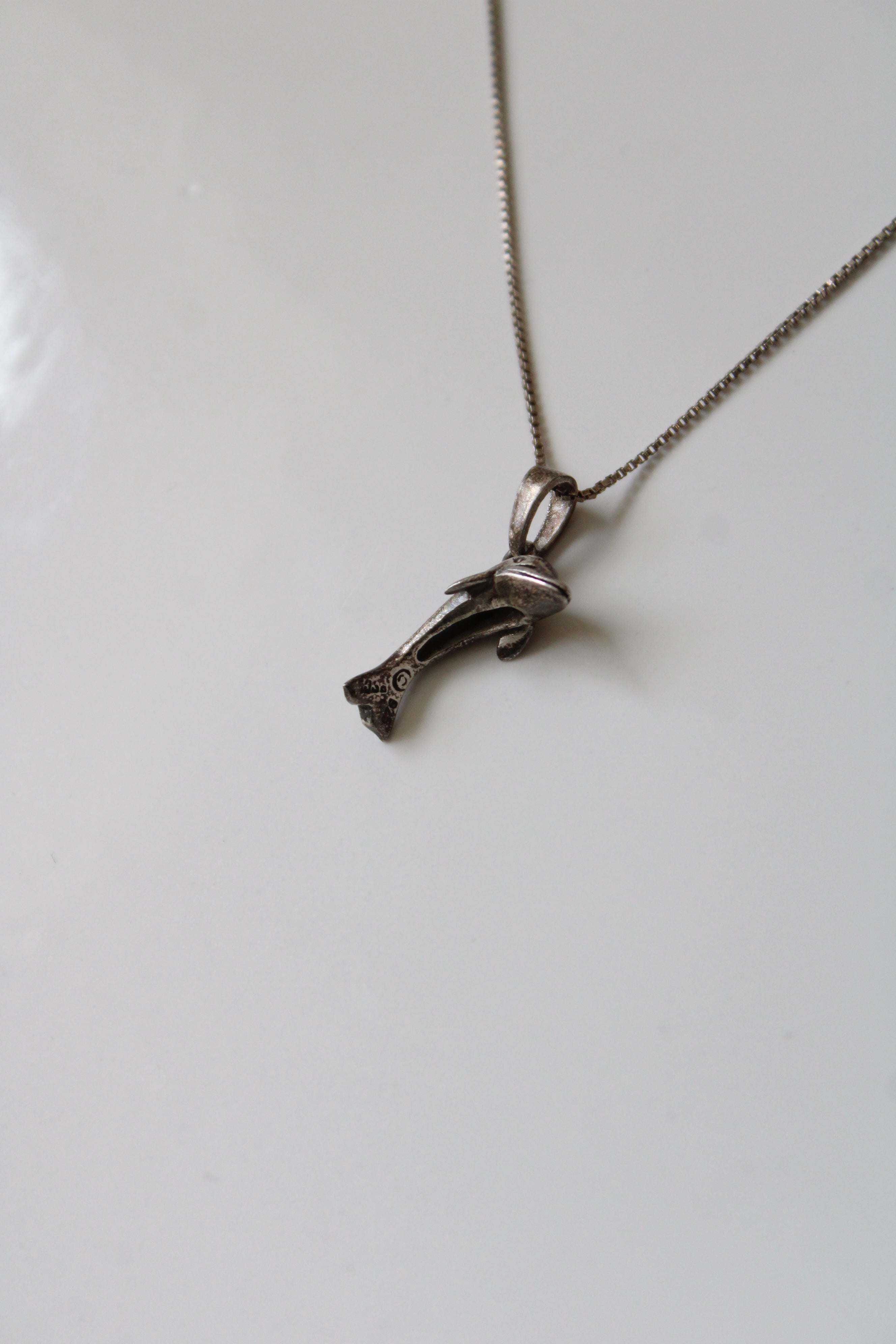 Dolphin Pendant Sterling Silver Necklace