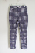 Primark Blue Patterned Stretch High Rise Skinny Pant | 4