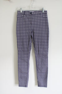 Primark Blue Patterned Stretch High Rise Skinny Pant | 4