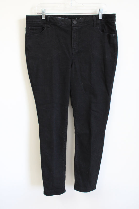 Simply Vera Mid Rise Skinny Black Jeans | 12
