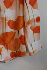 Orange Floral Button Up Blouse | S