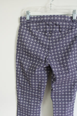 Primark Blue Patterned Stretch High Rise Skinny Pant | 4