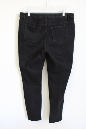 Simply Vera Mid Rise Skinny Black Jeans | 12